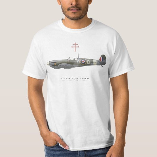 T-Shirt Spitfire Pierre Clostermann (Devant)