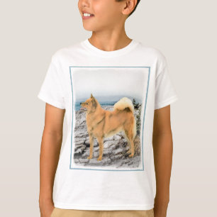 T-shirt Spitz finlandais à Seashore Peinture - Chien Art