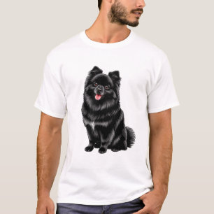 T-shirt Spitz japonais noir