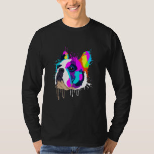 T-shirt Splash Art Français Bulldog Hommes Chien Femmes