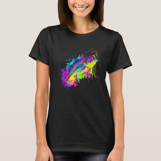 T-shirt Splash Art Poisson Pêche (Devant)