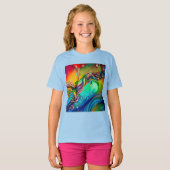 T-shirt Splash ! Bulles colorées Abstraites (Devant entier)