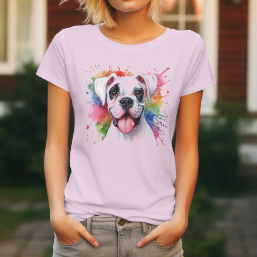 T-shirt Splash couleur chien de boîte