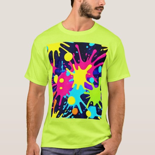 T-shirt Splash couleur vive (Devant)
