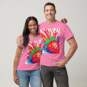 T-shirt Splash fraise (Unisexe)
