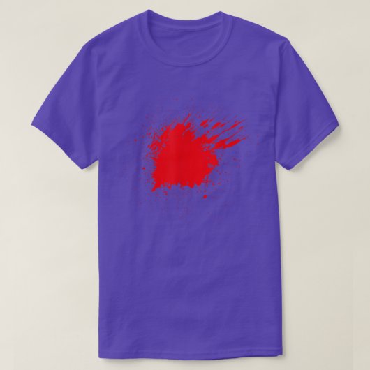 T-shirt Splatter de sang Lazy Halloween Costume d'effroi É (Design devant)