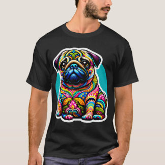 T-shirt Splendeur de bouledogue psychédélique : une tapiss
