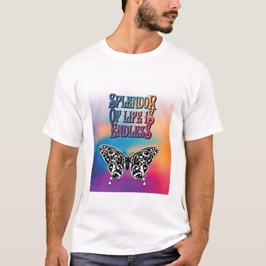 T-shirt Splendeur de vie avec papillon (Devant)