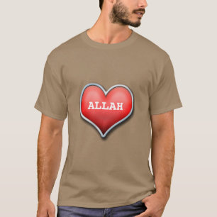 T-shirt splendide de dawah avec le texte Allah