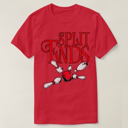 T-shirt Split Ends drôle nom de l'équipe de bowling T (Design devant)