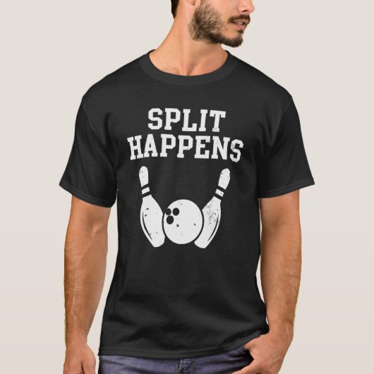 T-shirt Split Happens Bowling (Devant)
