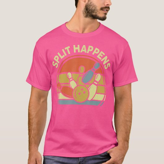 T-shirt Split Happens Bowling - Drôle Papa Femmes Hommes (Devant)