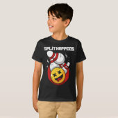 T-shirt Split Happy Drôle Bowling Bowler (Devant entier)