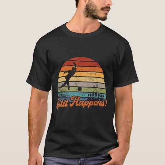T-shirt Split Happy Retro Bowling (Devant)