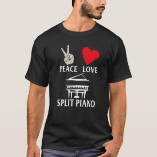 T-shirt Split Piano Musical Instrument Pianists Split Pian