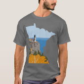 T-shirt Split Rock Lighthouse Minnesota Sticker (Devant)