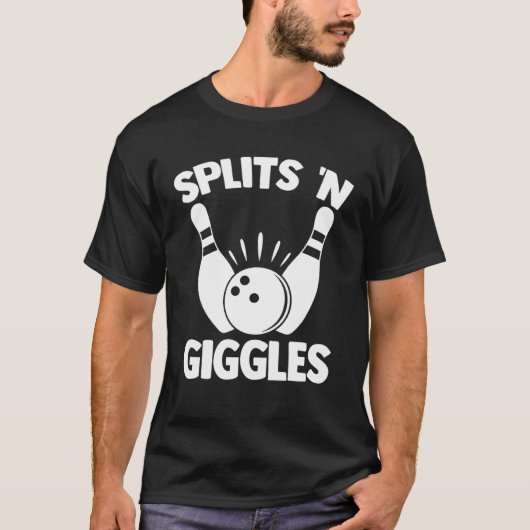T-shirt Splits N Giggles Bowling Player Bowler Team Bowlin (Devant)
