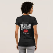 T-shirt Spoiled by Husband Shirt Design Red Lips Graphic (Dos entier)