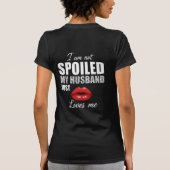 T-shirt Spoiled by Husband Shirt Design Red Lips Graphic (Dos)