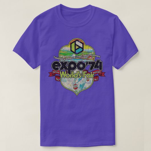 T-shirt Spokane Expo 74 Worlds Fair Crest 1974 (Design devant)