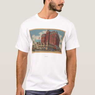 T-shirt Spokane, WA - vue de l'hôtel #2 de Davenport