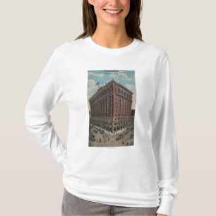 T-shirt Spokane, WA - vue d'hôtel de Davenport