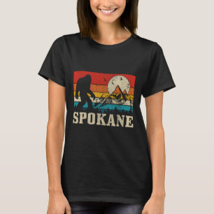 T-shirt Spokane Washington Bigfoot Vintage Mountain Hunter