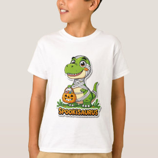 T-shirt Spookisaurus Mignon Dinosaure Mummy Halloween Enfa