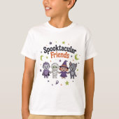 T-shirt Spooktacular Friends Kids Halloween Tee (Devant)