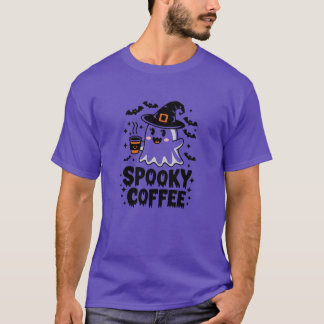 T-shirt Spooky Coffee retro