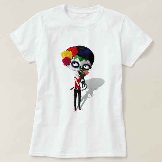 T-shirt Spooky Dia de Los Muertos Girl (Design devant)