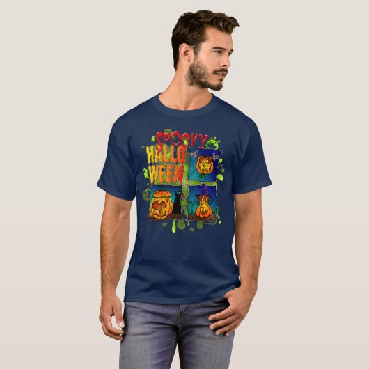 T-shirt Spooky Halloween (Devant entier)