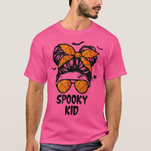 T-shirt Spooky Kid Halloween Shirt for Girls Youths Messy