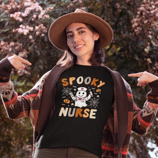 T-shirt Spooky Nurse, Fun Halloween Nurse