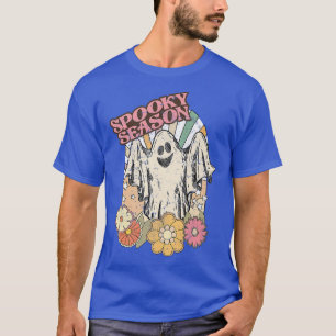 T-shirt Spooky Season Ghost Floral Girls Women Maman Hallo