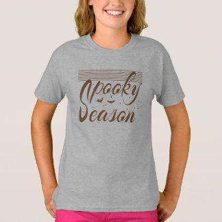 T-shirt Spooky season halloween greeting with bat and star