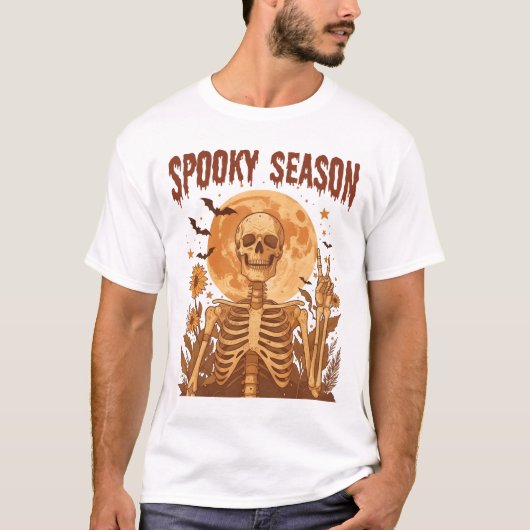 T-shirt Spooky Season Retro Halloween (Devant)
