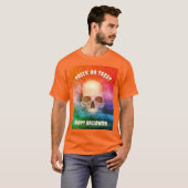 T-shirt Spooky skull. Trick or Treat. Halloween (Devant entier)