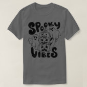 T-shirt Spooky Vibes Ghost Scary Pumpkin Face Funny Hallow (Design devant)