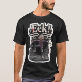 T-shirt Spooky zombie rising from graveyard with Eek text  (Devant)