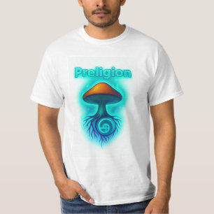 T-shirt Spores de champignon de Preligion-T-Shirt (biolumi