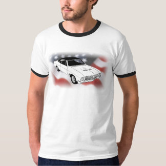 T-shirt Sport 1966 de mamie de Buick au-dessus de drapeau
