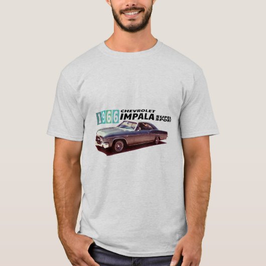 T-shirt Sport 1966 superbe de Chevrolet Impala (Devant)