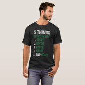 T-shirt Sport 5 choses que j'aime dans la vie Bocce (Devant entier)