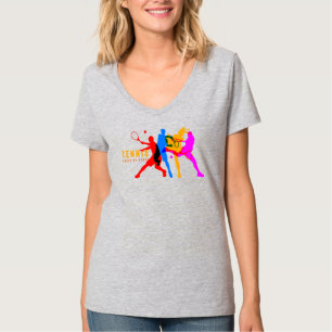 T-shirt Sport de tennis Cou-V féminin