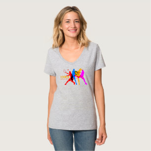T-shirt Sport de tennis Cou-V féminin