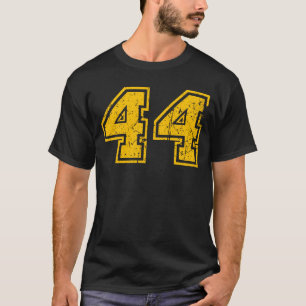 T-shirt Sport Jersey Uniforme Vintage Jaune Numéro #44