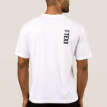 T-shirt Sport personnalisé Retour Imprimer Mens Modèle mod<br><div class="desc">Ajoutez Votre Texte Ici Moderne Conception De Dos Imprimer Modèle Mens Sport-Tek Concours Activewear White T-Shirt.</div>