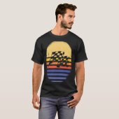 T-shirt Sport Retro Sunset Drag Racing (Devant entier)