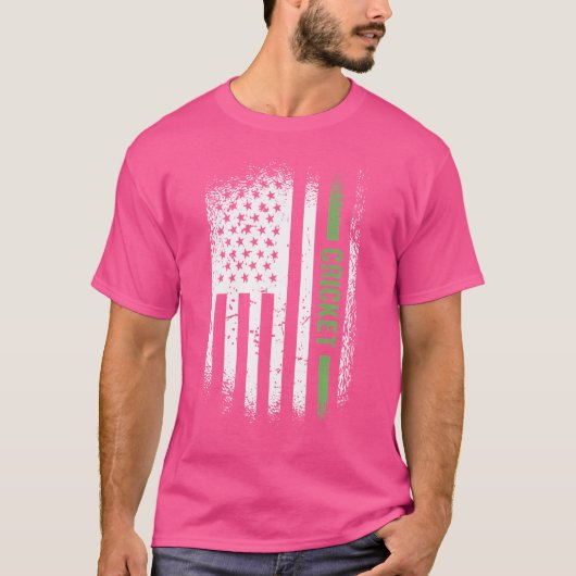 T-shirt Sport Us Drapeau Cricket (Devant)